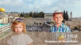  Presentation with jewish western wall - Colorful slide deck enhanced with western-wall-of-the-temple backdrop and a coral colored foreground