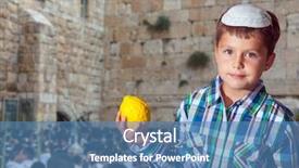  Presentation with jewish western wall - Colorful theme enhanced with western wall of the temple backdrop and a teal colored foreground