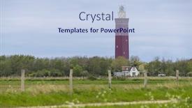  Presentation with lighthouse - PPT theme having westhoofd-lighthouse-vuurtoren-westhoofd-near background and a sky blue colored foreground