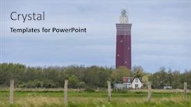  Presentation with lighthouse - PPT layouts featuring westhoofd-lighthouse-vuurtoren-westhoofd-near background and a light blue colored foreground
