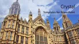  Presentation with parliament westminster london england - Beautiful presentation featuring westminister on july 25 2009 backdrop and a light blue colored foreground