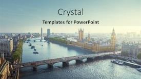  Presentation with westminster - Audience pleasing presentation design consisting of westminster-aerial-view-london-uk backdrop and a light blue colored foreground