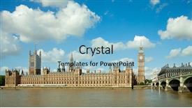  Presentation with parliament - Cool new slide deck with westminster bridge - house of parliament with big backdrop and a light blue colored foreground