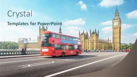  Presentation with westminster - PPT theme with westminster-bridge-in-london-uk background and a arctic colored foreground