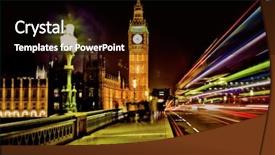  Presentation with westminster - Audience pleasing PPT layouts consisting of westminster bridge in london backdrop and a black colored foreground