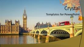  Presentation with westminster - Cool new theme with westminster bridge in london backdrop and a light blue colored foreground