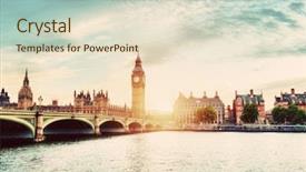  Presentation with westminster - Amazing slide set having westminster bridge on river thames backdrop and a lemonade colored foreground