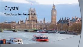  Presentation with westminster - Beautiful presentation featuring westminster bridge with river thames backdrop and a light blue colored foreground