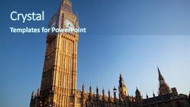  Presentation with westminster - Cool new theme with westminster london united kingdom backdrop and a ocean colored foreground