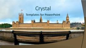  Presentation with westminster - Colorful slide deck enhanced with westminster panorama with chair backdrop and a light blue colored foreground