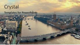  Presentation with westminster - Beautiful slide set featuring westminster viewed from london eye backdrop and a soft green colored foreground