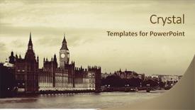  Presentation with westminster - Beautiful PPT theme featuring westminster with house of parliament backdrop and a  colored foreground