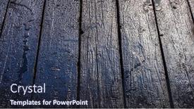  Presentation with rain - Amazing presentation theme having wet-after-rain-wooden-brown backdrop and a tawny brown colored foreground