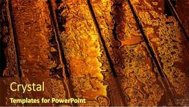  Presentation with rain - PPT theme having wet-after-rain-wooden-plank background and a tawny brown colored foreground