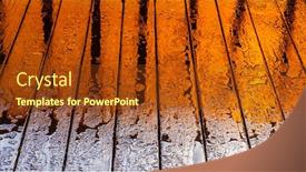  Presentation with rain - Presentation design featuring wet-after-rain-wooden-plank background and a tawny brown colored foreground