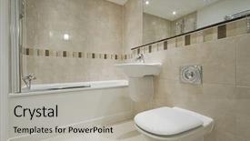  Presentation with bathroom - Presentation theme with wet area - modern bathroom detail with white background and a light gray colored foreground