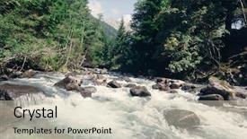  Presentation with stream - Audience pleasing slide set consisting of wet area - stream in the mountains backdrop and a  colored foreground