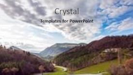  Presentation with december - Beautiful presentation theme featuring wet-asphalt-the-picturesque-mountain backdrop and a light blue colored foreground