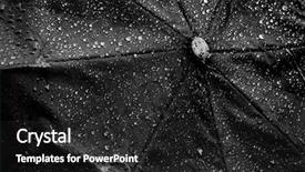 Presentation with weather storm - Slides having wet black umbrella in stormy background and a dark gray colored foreground