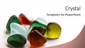  Presentation with sea glass - Slide deck featuring wet glass pieces polished background and a white colored foreground