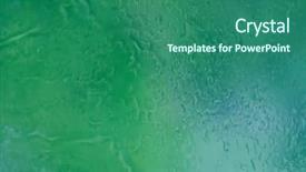  Presentation with aqua - Presentation theme enhanced with wet green glass background background and a ocean colored foreground