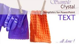  Presentation with done - Audience pleasing PPT layouts consisting of wet household gloves and cleaning backdrop and a lemonade colored foreground