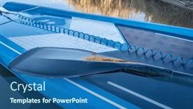  Presentation with leash - PPT layouts consisting of wet-paddle-and-a-coiled background and a ocean colored foreground