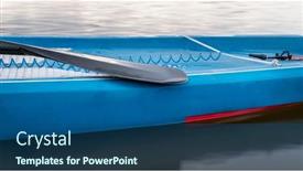  Presentation with leash - Theme consisting of wet-paddle-and-a-coiled background and a ocean colored foreground