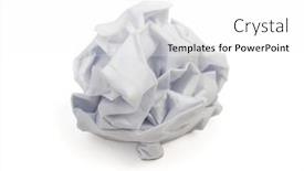  Presentation with paper - Amazing presentation having wet-paper-ball-crumpled-wrinkled backdrop and a white colored foreground