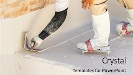  Presentation with shoes - Beautiful presentation design featuring wet pool plaster with trowel backdrop and a light gray colored foreground