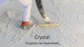  Presentation with converse shoes - Cool new slide set with wet pool plaster with trowel backdrop and a light gray colored foreground