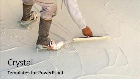  Presentation with shoes - Cool new presentation design with wet pool plaster with trowel backdrop and a light gray colored foreground