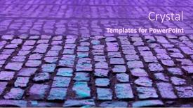  Presentation with purple - Beautiful PPT layouts featuring wet-purple-cobblestone-at-night backdrop and a violet colored foreground