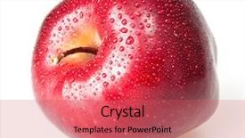  Presentation with diet - Slide deck with wet red apple isolated background and a red colored foreground