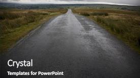  Presentation with road to bail reform - PPT theme with wet road in yorkshire dales background and a  colored foreground