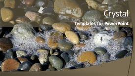  Presentation with foam - Slide deck with wet-rocks-with-sea-foam background and a  colored foreground