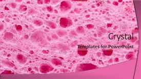  Presentation with pink - Presentation theme having wet scrubbers - pink sponge background background and a  colored foreground