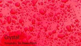  Presentation with rain water - Amazing PPT theme having wet seal - rain droplets of rain backdrop and a red colored foreground