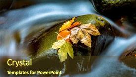  Presentation with stone - Slide deck consisting of wet stone in mountain brook background and a tawny brown colored foreground
