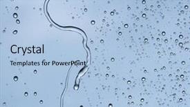  Presentation with rain sky - Amazing PPT theme having wet window with rain drops and a cloudy stormy sky outside backdrop and a light blue colored foreground