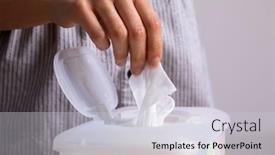  Presentation with wipe - Presentation design enhanced with wet-wipes-are-universal background and a light gray colored foreground