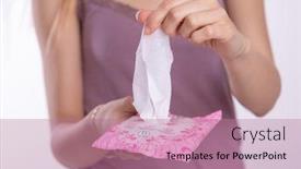  Presentation with wipe - Presentation design with wet-wipes-are-universal background and a coral colored foreground