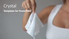  Presentation with trash truck - PPT layouts having wet-wipes-should-be-thrown background and a coral colored foreground