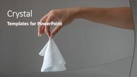  Presentation with trash truck - Audience pleasing slide deck consisting of wet-wipes-should-be-thrown backdrop and a violet colored foreground