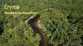  Presentation with amazon river - PPT theme featuring wetland conservation - top view of amazon river background and a tawny brown colored foreground