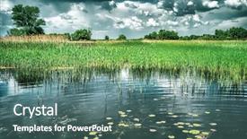  Presentation with water plant - Cool new theme with view of many different water backdrop and a ocean colored foreground