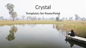  Presentation with wetland - Amazing presentation having wetland with lonely girl backdrop and a white colored foreground