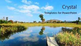 Presentation with wetland - Colorful PPT layouts enhanced with wetland backdrop and a light blue colored foreground