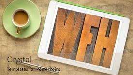  Presentation with acronym - Presentation consisting of wfh-work-from-home-acronym background and a coral colored foreground