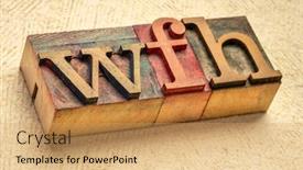  Presentation with acronym - Presentation theme enhanced with wfh-work-from-home-acronym background and a yellow colored foreground